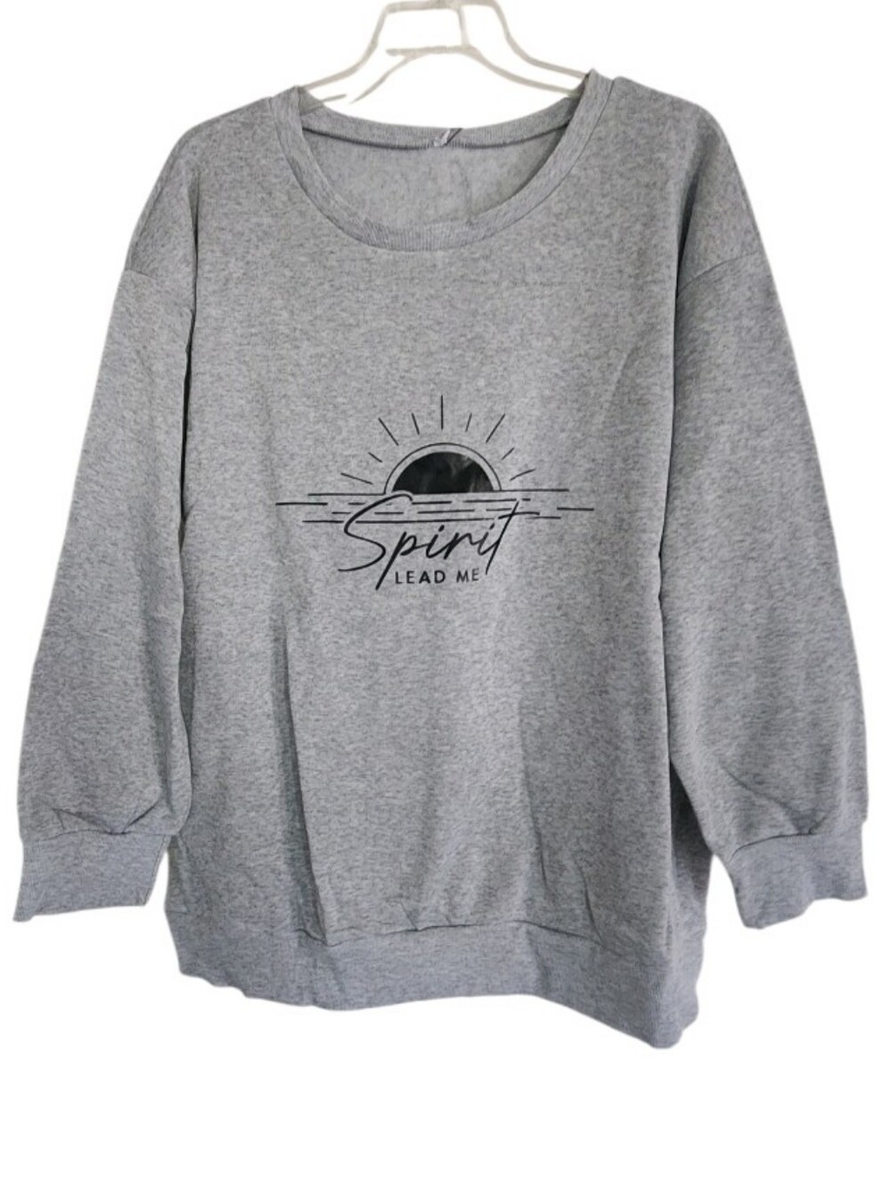 Spirit Lead Me Crewneck Sweatshirt - Heather Gray Sz 3X Nwt